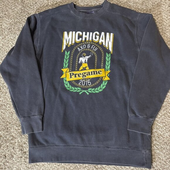 Comfort Colors Other - Michigan Wolverines Sweatshirt Mens Medium NCAA Football Pregame 2015 AXO FIJI